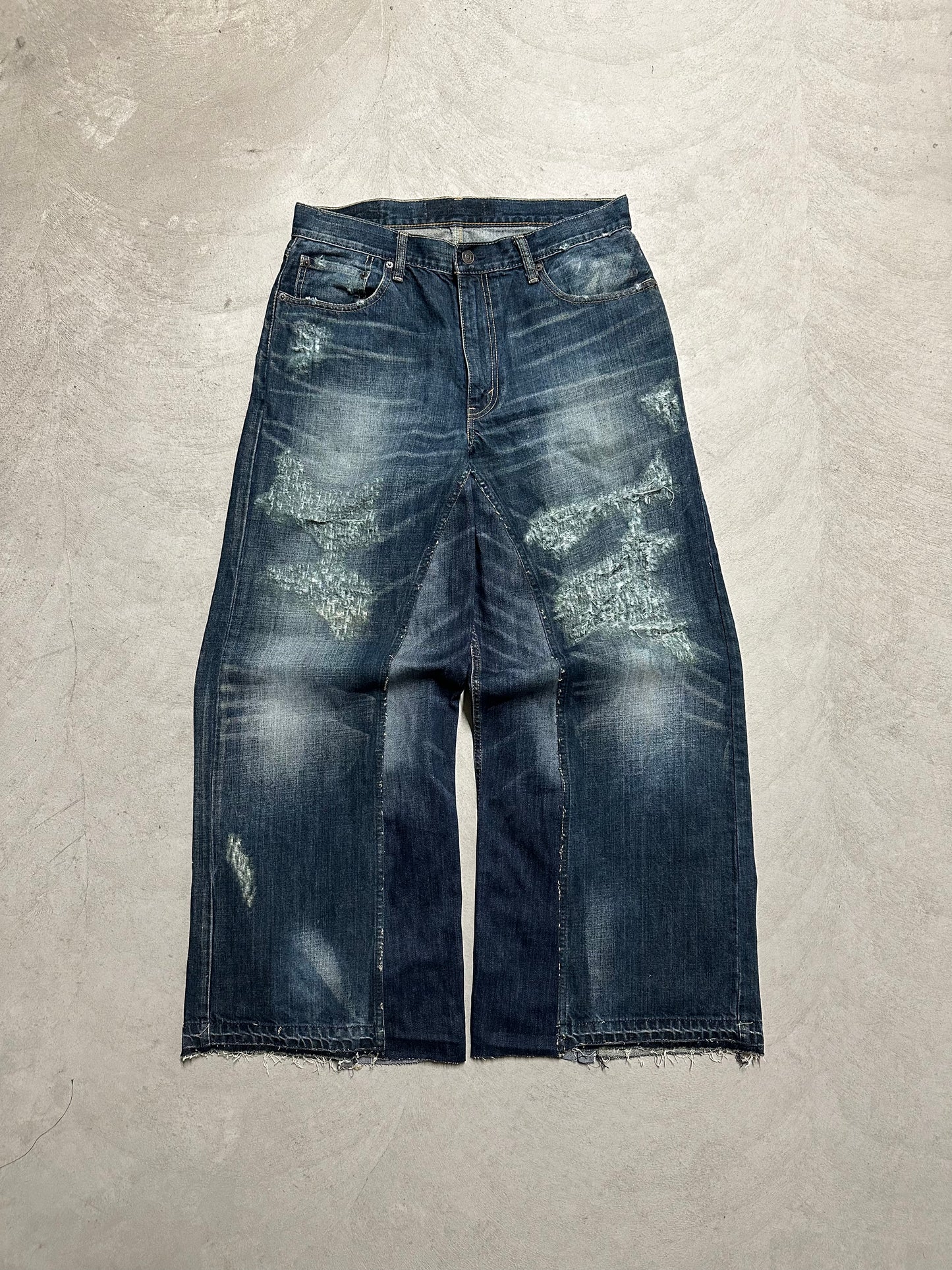 Stoneblue baggy distressed jeans