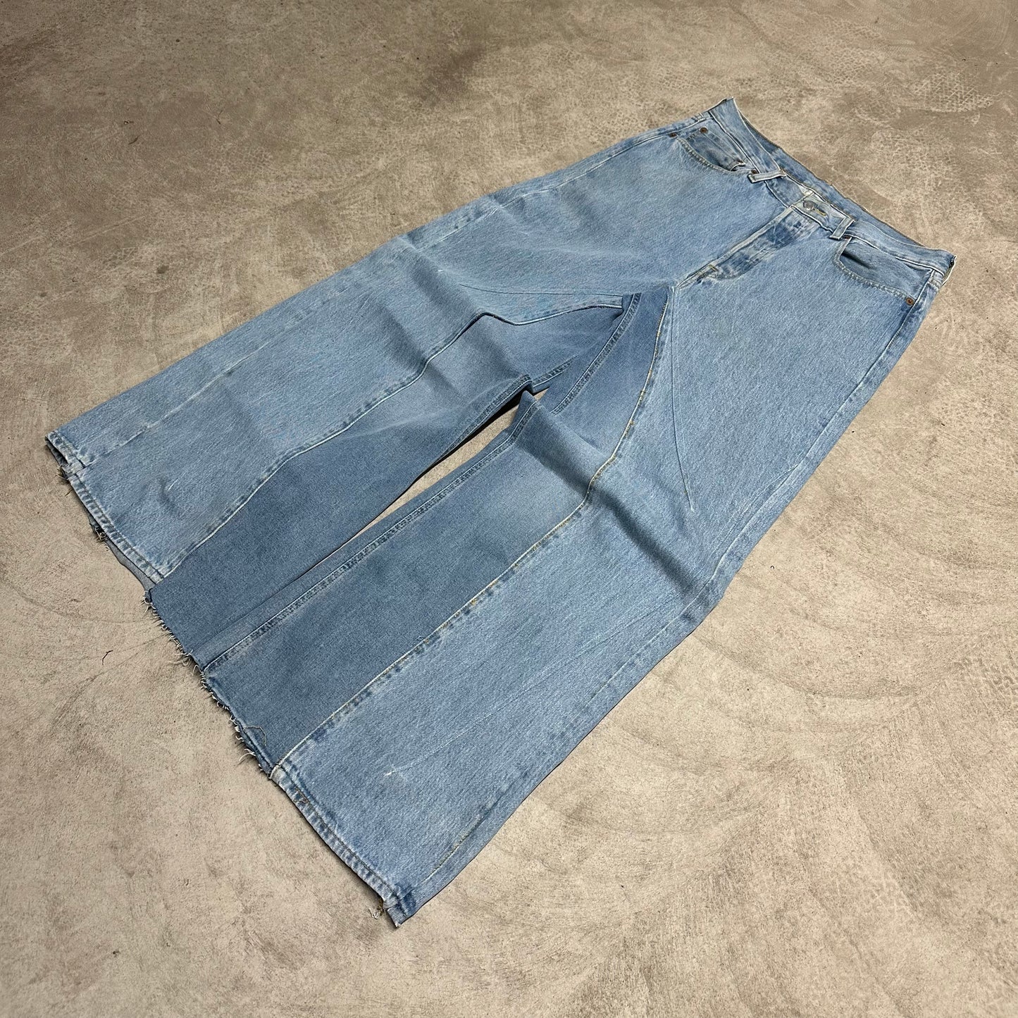 Blue detailed Wide-leg jeans